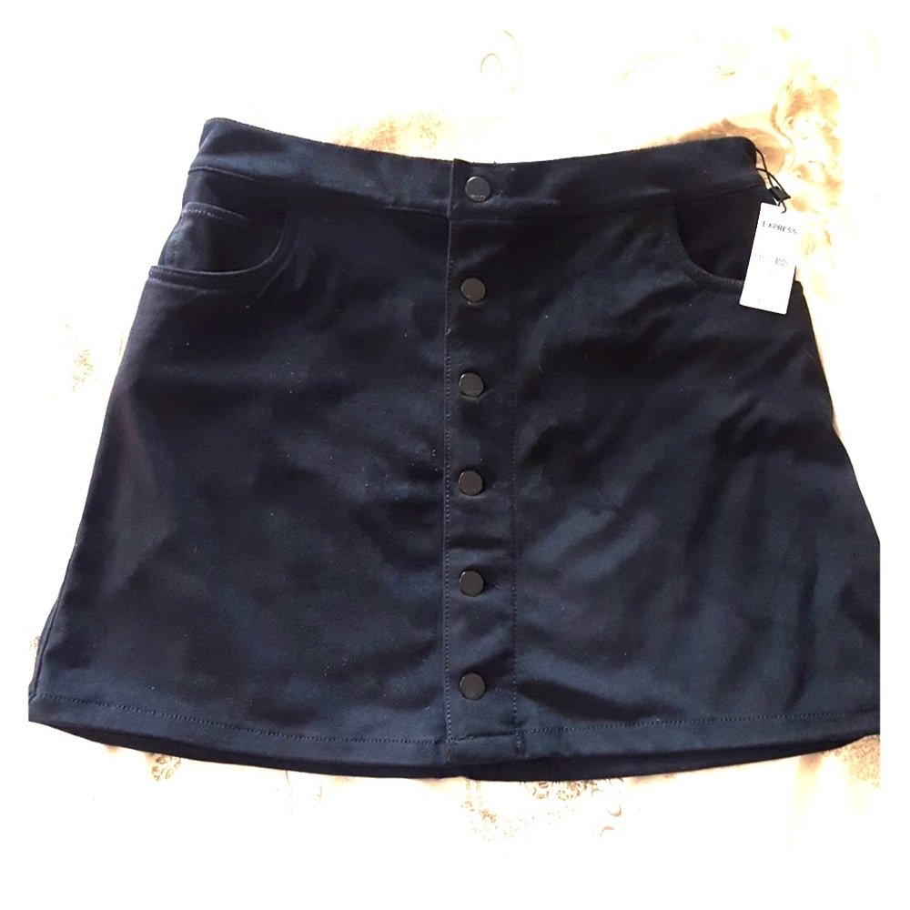 Black mini skirt